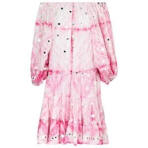 Juliet Dunn Off-Shoulder Pink Cotton Minidress Size OS - NWT